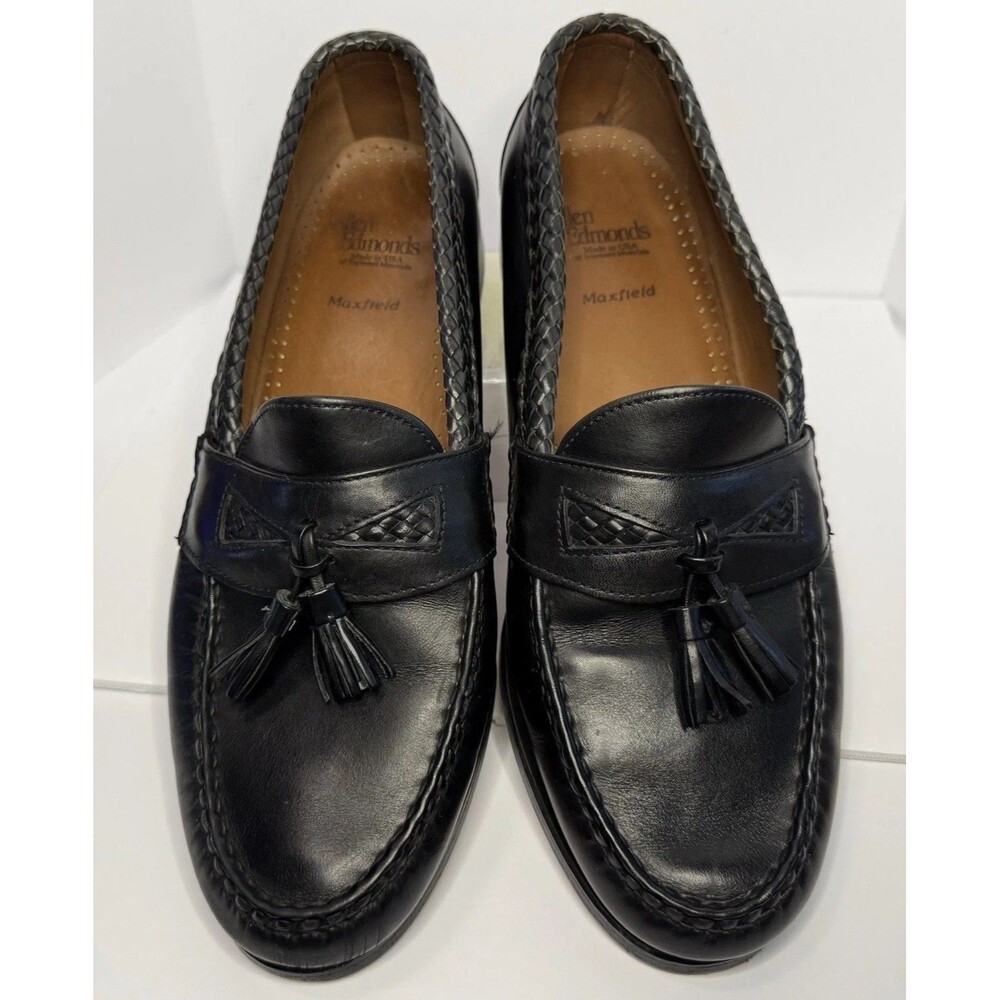 Allen Edmonds Men's Maxfield Black Leather Tassel Dress Loafers Shoes Size 11.5